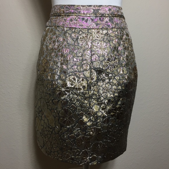 Kimichi Blue Gold Metallic Skirt - Picture 3 of 4
